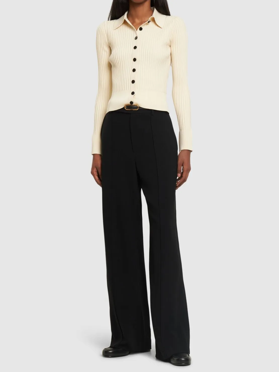 Pantaloni svasati vita media Weyes in crepe