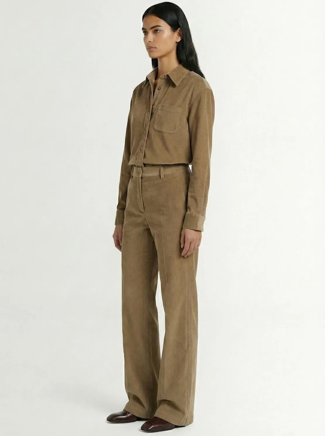 Pantaloni Tea in cotone a coste
