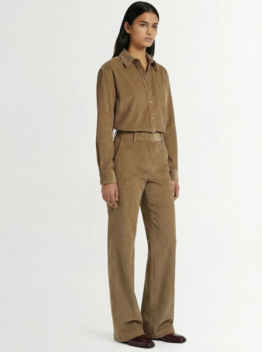 Pantaloni Tea in cotone a coste