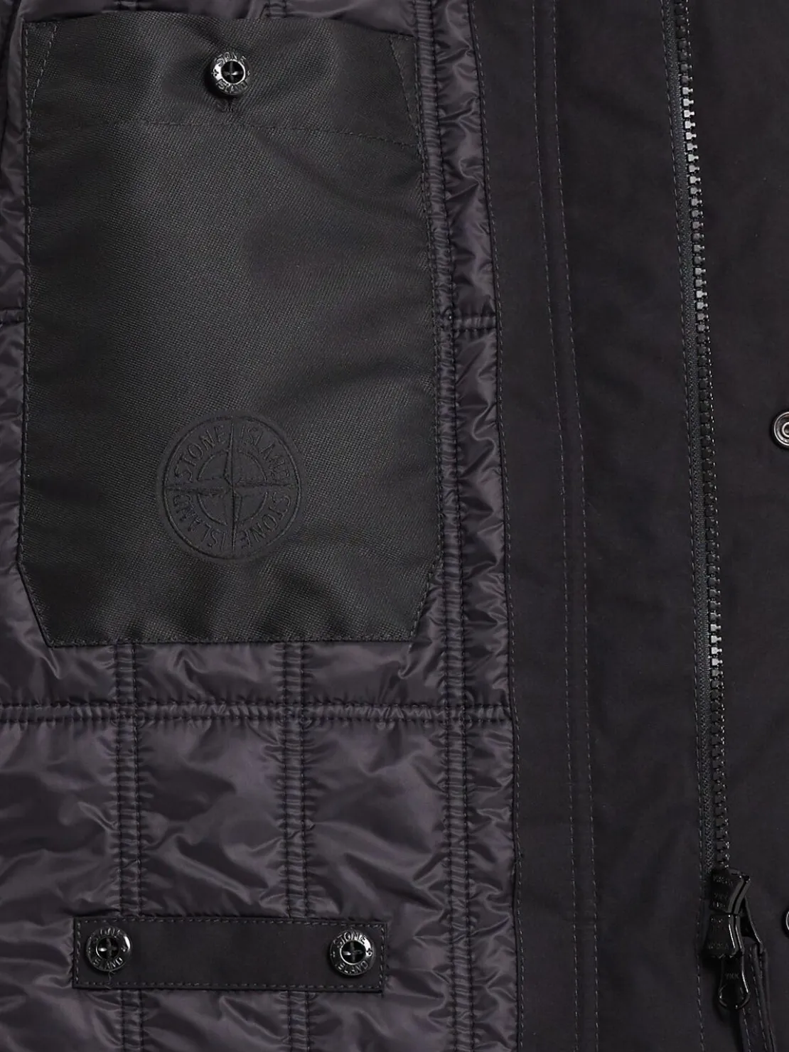 Parka corto in tela di cotone