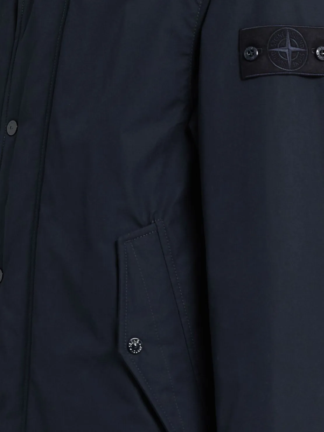 Parka corto in tela di cotone