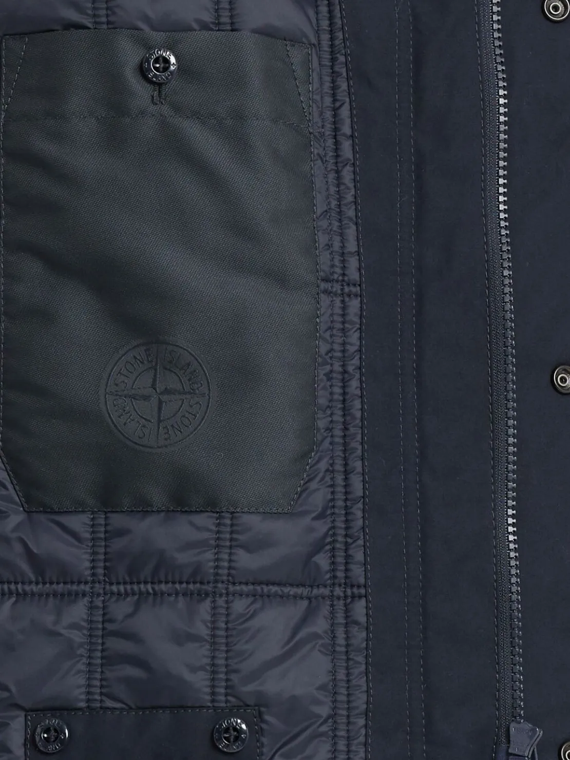 Parka corto in tela di cotone