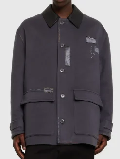 Parka in lana leggera relaxed fit