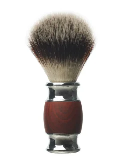 Pennello da barba in legno e acciaio