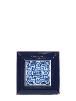 Piatto decorativo quadrato Blu Mediterraneo