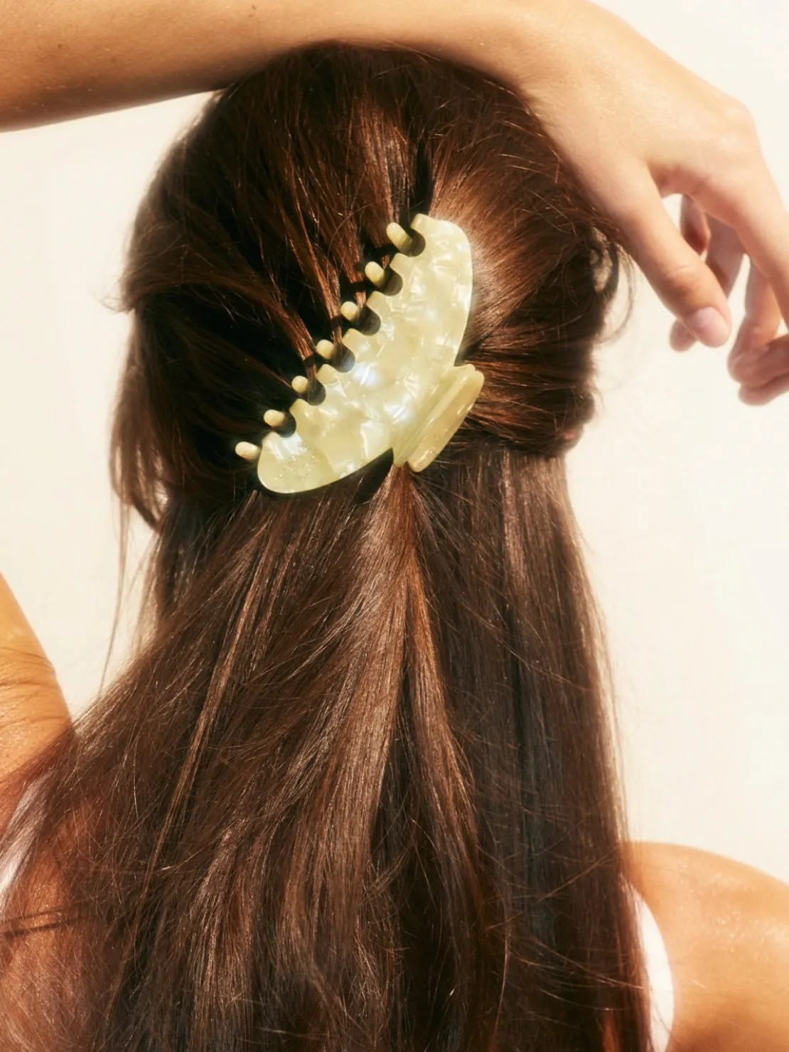 Pinza per capelli Moon in acetato di cellulosa