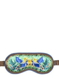 Pisces printed silk sleep mask