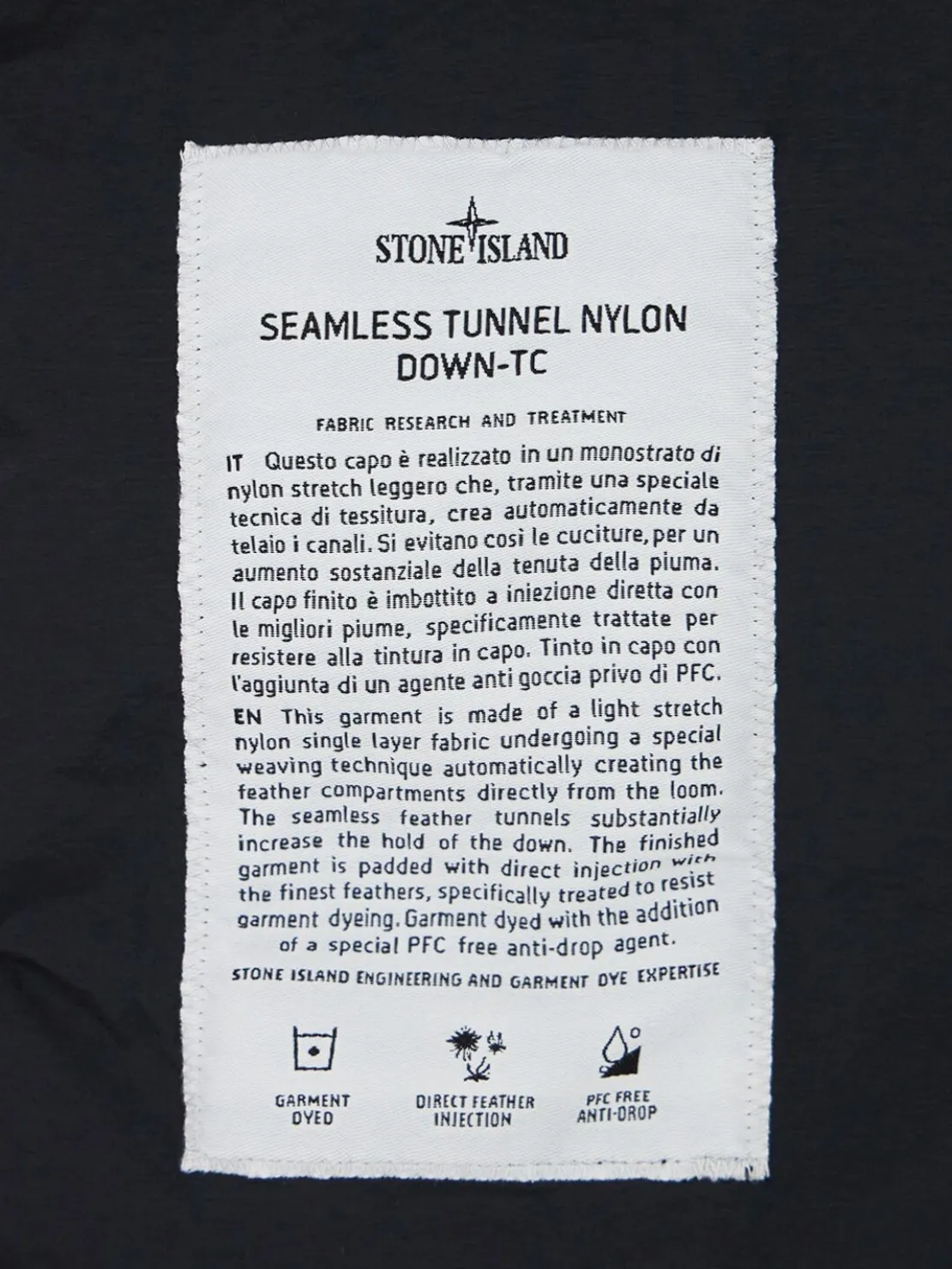 Piumino in nylon