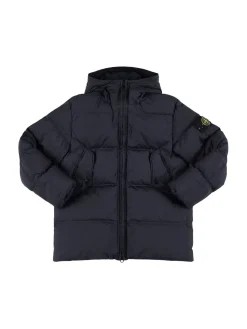 Piumino in nylon con cappuccio
