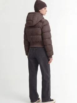 Piumino in nylon leggero con cappuccio
