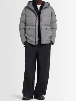 Piumino parka corto in nylon