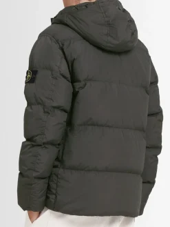 Piumino parka corto in nylon