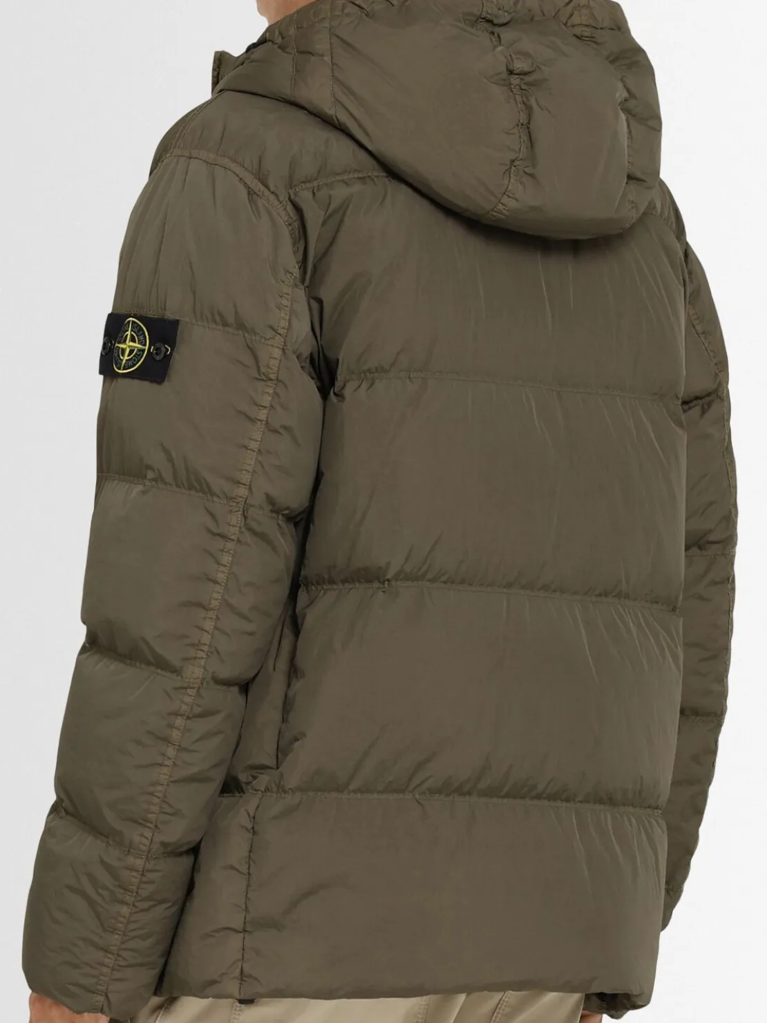 Piumino parka corto in nylon