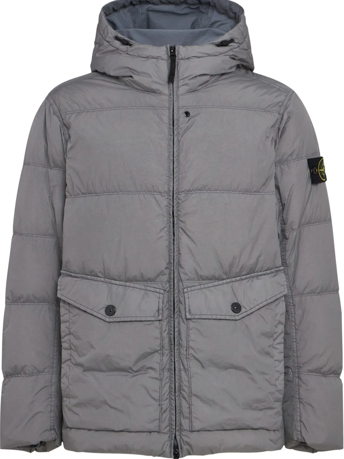 Piumino parka corto in nylon