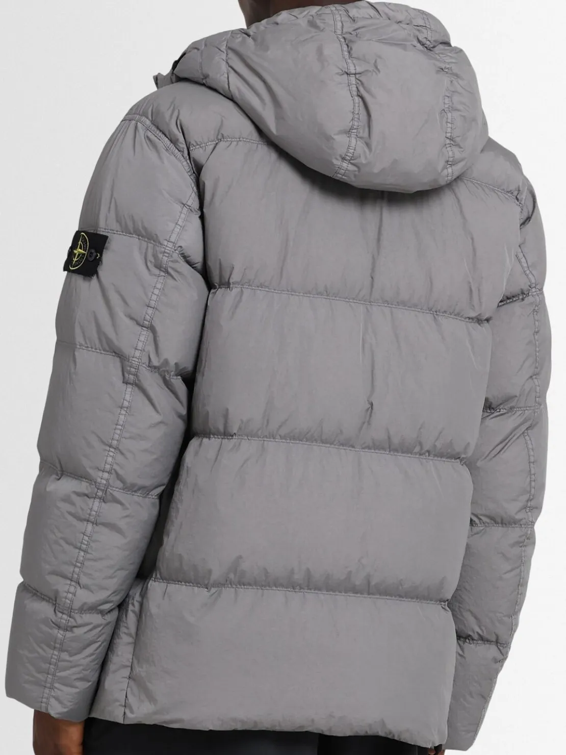 Piumino parka corto in nylon