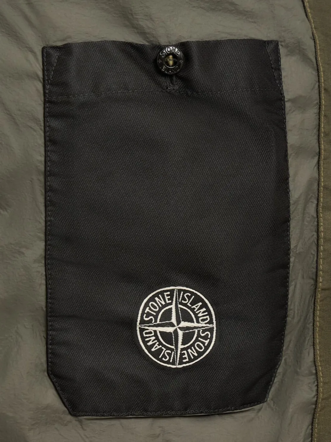 Piumino parka corto in nylon