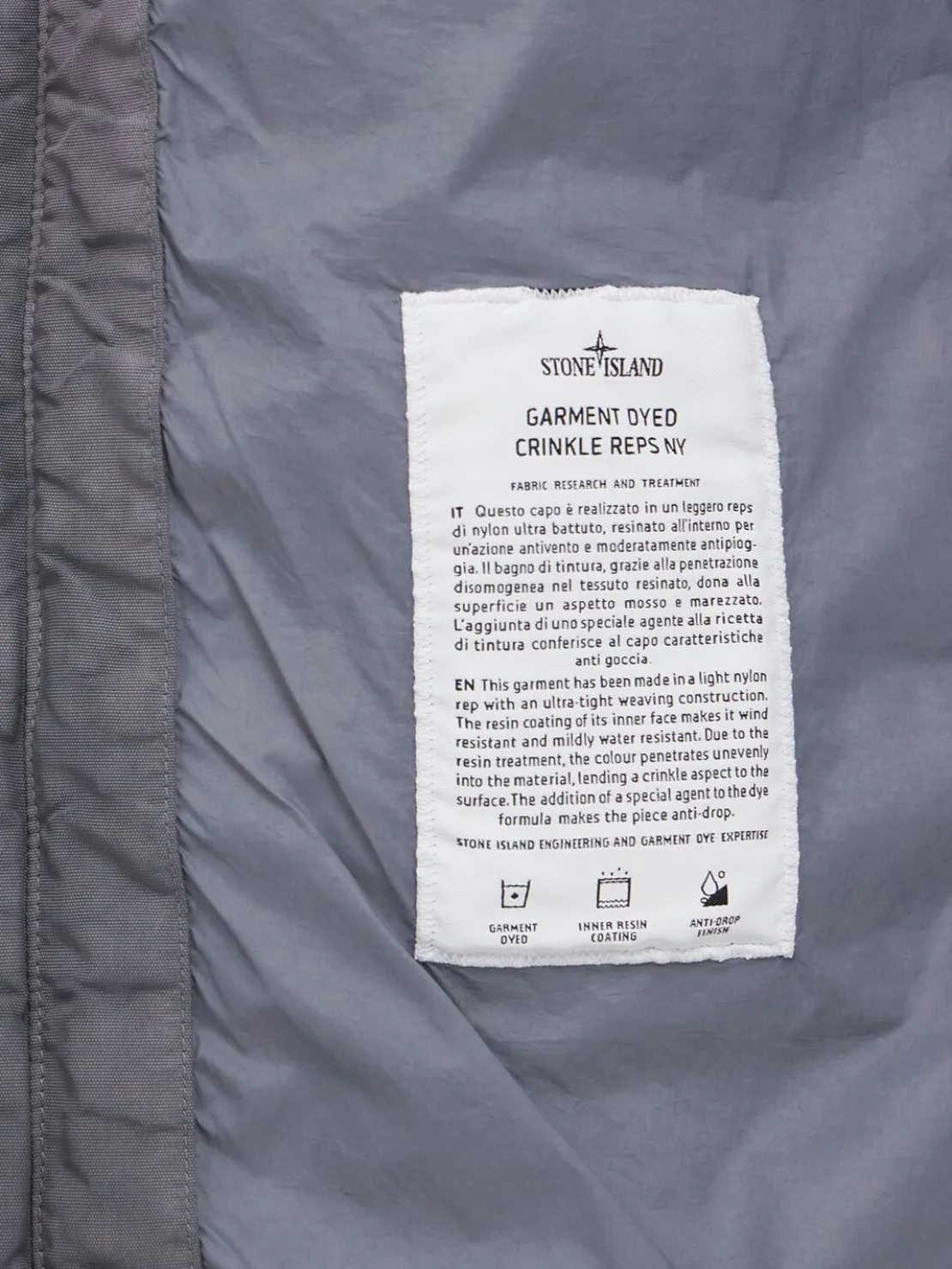 Piumino parka corto in nylon