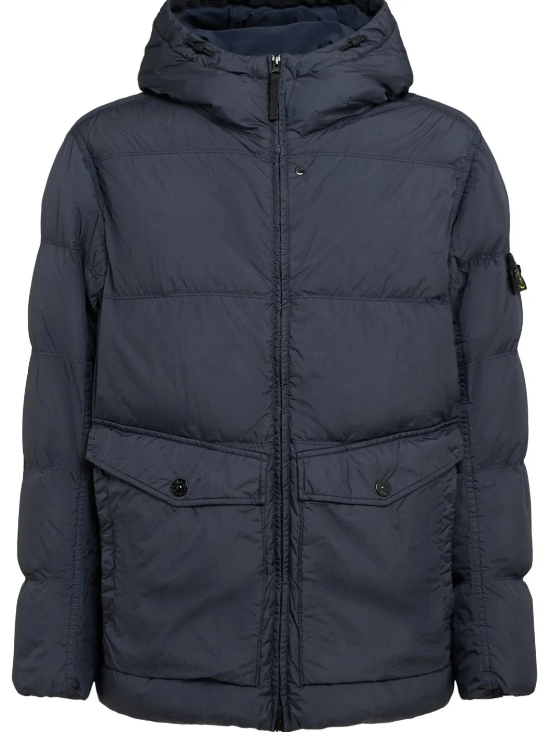 Piumino parka corto in nylon
