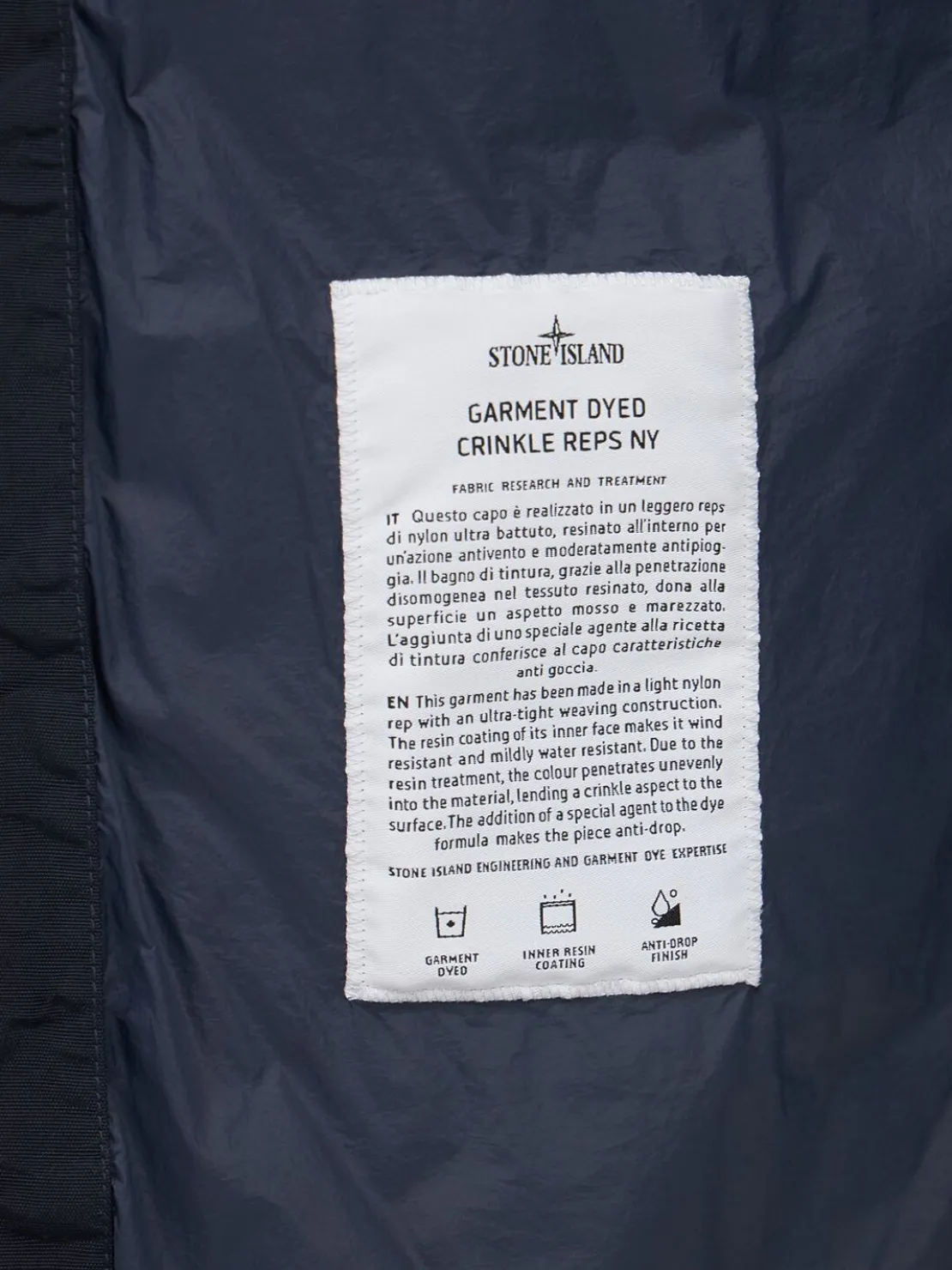 Piumino parka corto in nylon