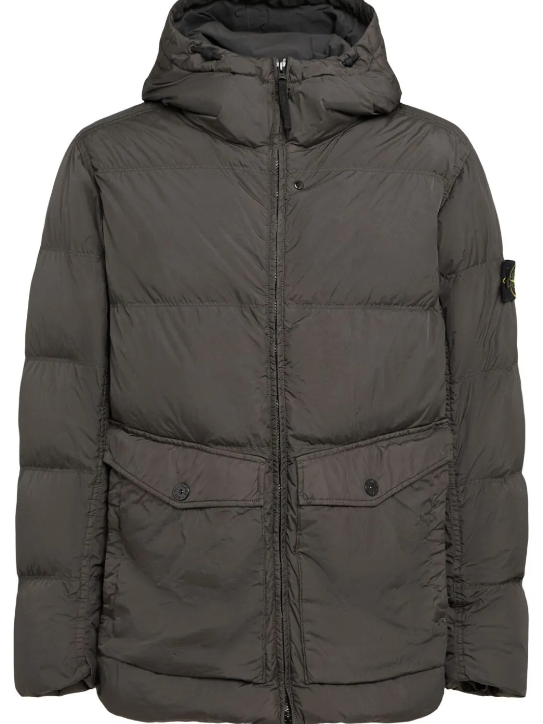 Piumino parka corto in nylon