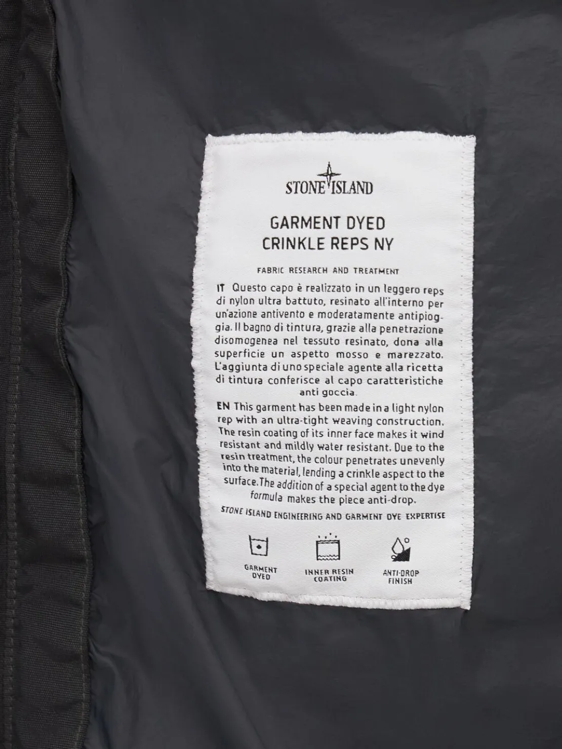 Piumino parka corto in nylon