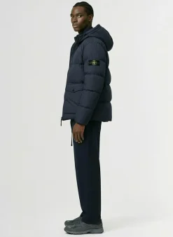 Piumino parka corto in nylon