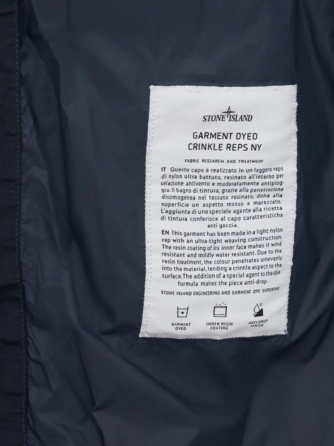 Piumino parka corto in nylon