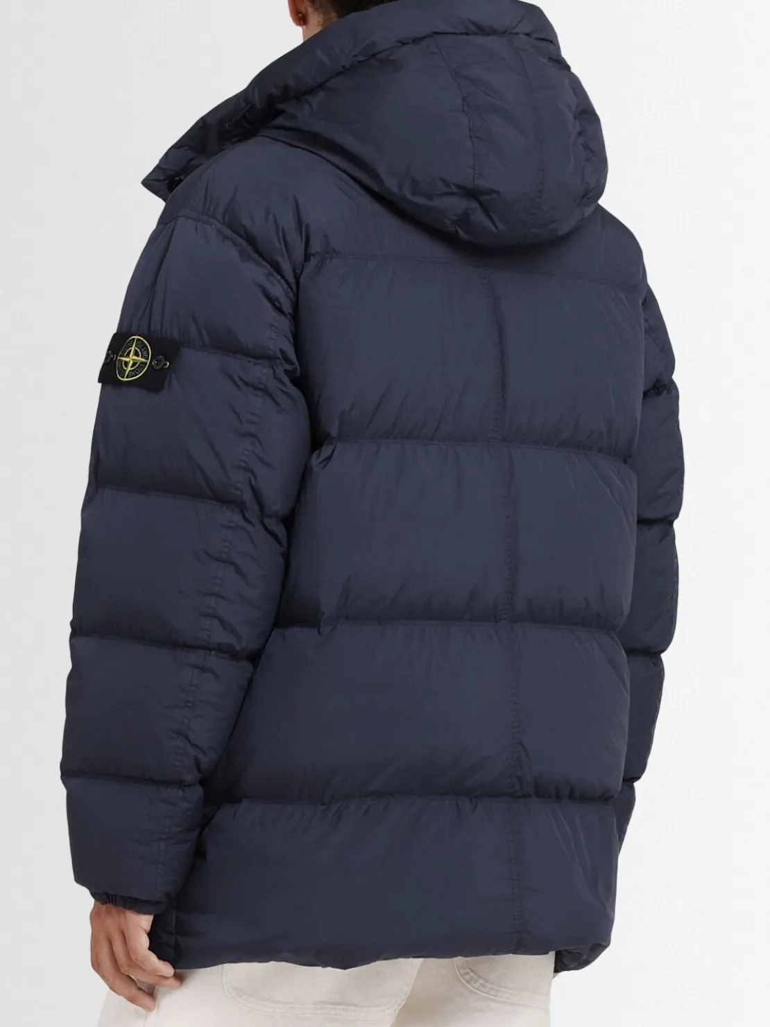 Piumino parka corto in nylon