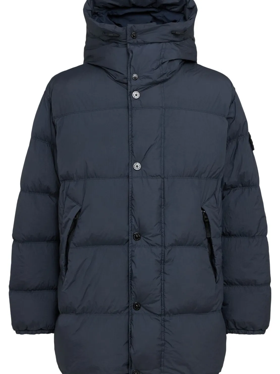 Piumino parka corto in nylon