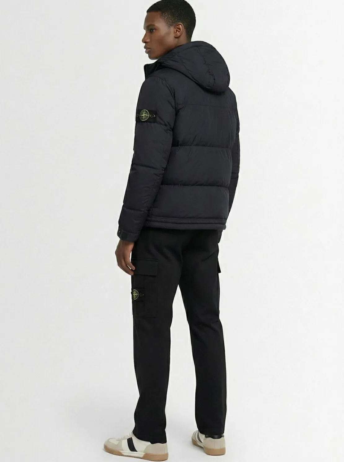 Piumino parka corto in ripstop