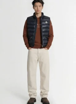 Piumino smanicato Gui in nylon trapuntato