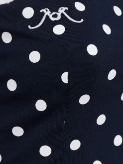 Polka dotted bustier playsuit