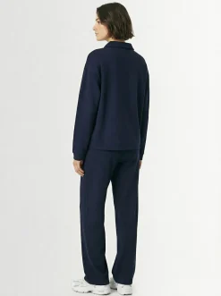 Polo maniche lunghe in misto cotone