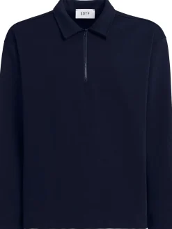 Polo maniche lunghe in misto cotone
