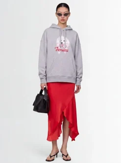 Poodle logo print sweatshirt hoodie