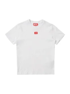 Printed cotton blend jersey t-shirt