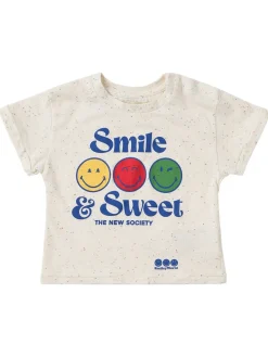 Printed cotton blend t-shirt
