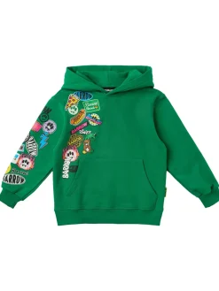 Printed cotton hoodie
