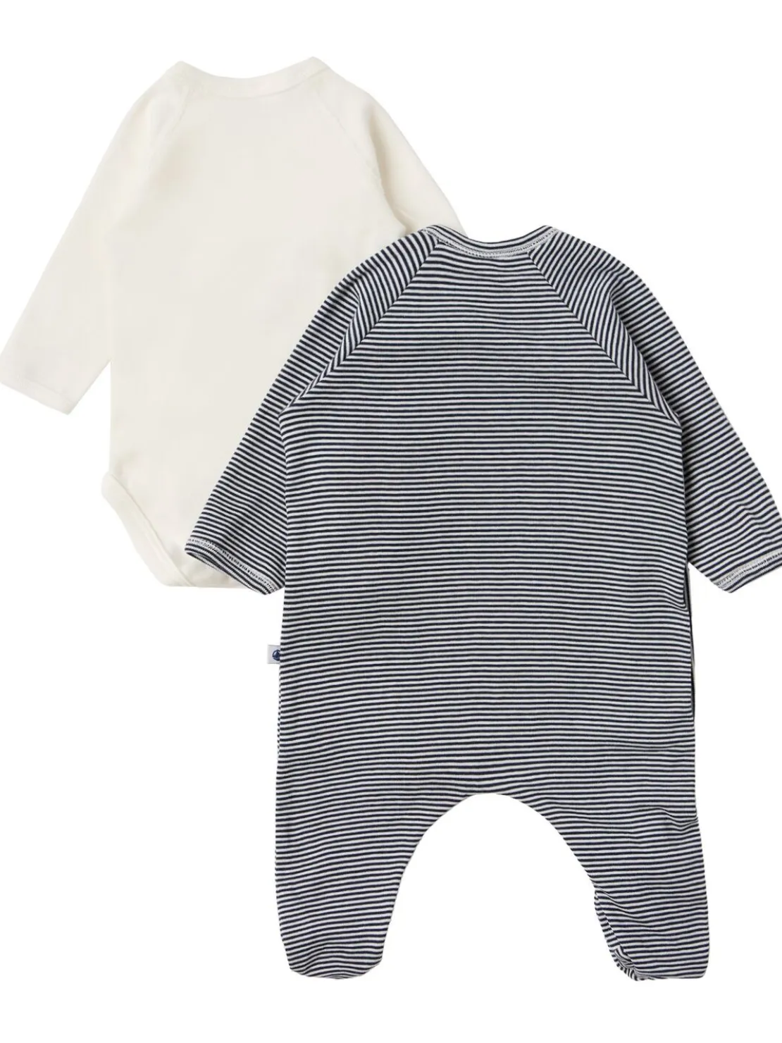 Printed cotton jersey romper & bodysuit