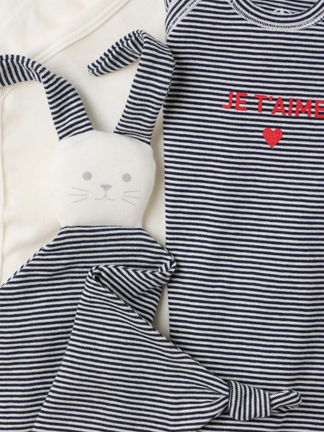 Printed cotton jersey romper & bodysuit