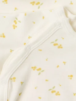 Printed cotton jersey romper