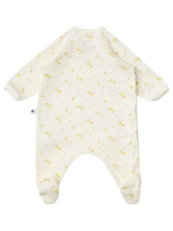 Printed cotton jersey romper