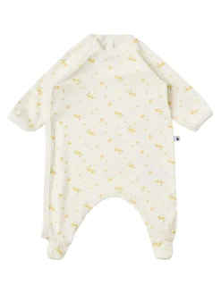 Printed cotton jersey romper