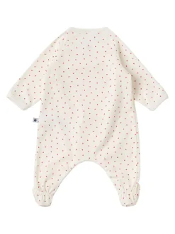 Printed cotton jersey romper