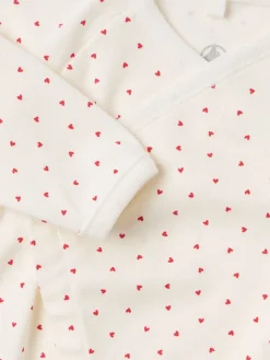 Printed cotton jersey romper