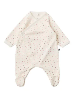 Printed cotton jersey romper