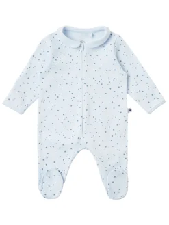 Printed cotton romper