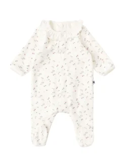 Printed cotton romper