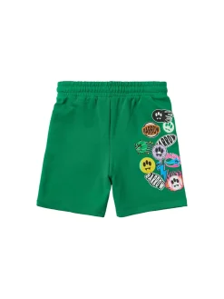 Printed cotton sweat shorts