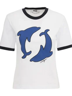 Printed cotton t-shirt
